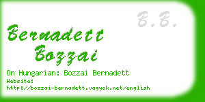 bernadett bozzai business card